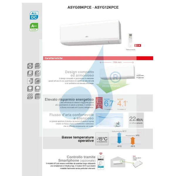 Klimaanlage Fujitsu Mono Split Btu Asyg Kpce Aoyg Kpca