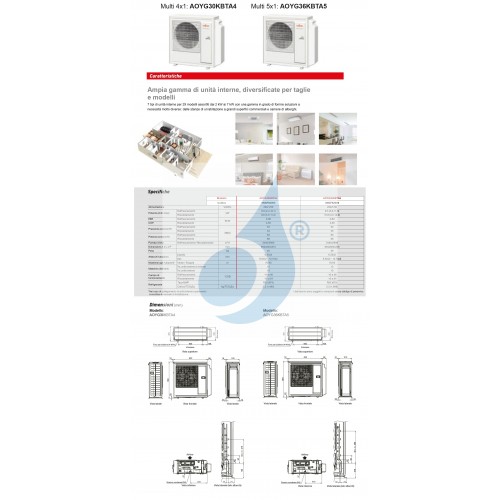 Fujitsu Quadri Split 9+9+9+9 KE WiFi AOYG36KBTA5 ASYG09KETF-B ASYG09KETF-B ASYG09KETF-B ASYG09KETF-B Klimaanlage Silber ASYG-...