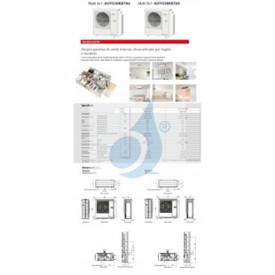 Fujitsu Quadri Split 12+12+12+15 KE WiFi AOYG36KBTA5 ASYG12KETF-B ASYG12KETF-B ASYG12KETF-B ASYG14KETF-B Klimaanlage Silber A...