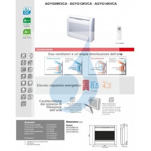 Fujitsu Trio Split KV Fußboden 9+12+12 AOYG30KBTA4 AGYG09KVCA AGYG12KVCA AGYG12KVCA Klimaanlage Weiß R-32 Klimaanlage AGYG-KV...