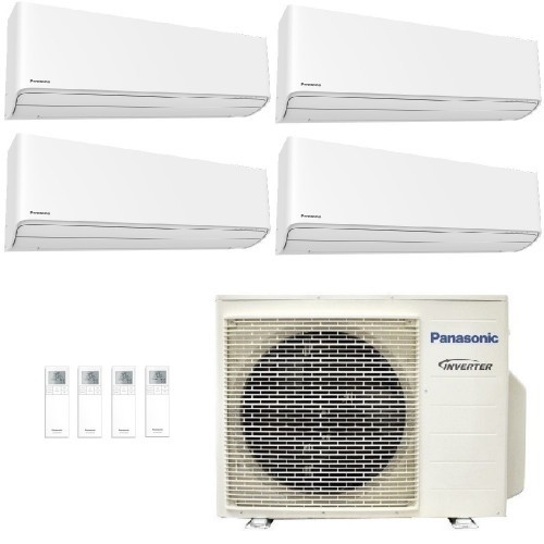 Panasonic Quadri 1.5+1.5+1.5+4.2 kW CU-4Z68TBE CS-MZ16ZKE CS-MZ16ZKE CS-MZ16ZKE CS-Z42ZKEW Klimaanlagen Z Etherea Weiß Z-ZKEW...