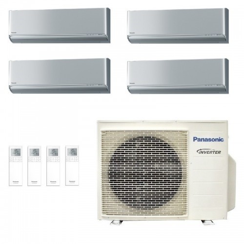 Panasonic Quadri 2.5+2.5+2.5+5.0 kW CU-4Z80TBE CS-XZ25ZKEW CS-XZ25ZKEW CS-XZ25ZKEW CS-XZ50ZKEW Klimaanlagen XZ Etherea Silber...