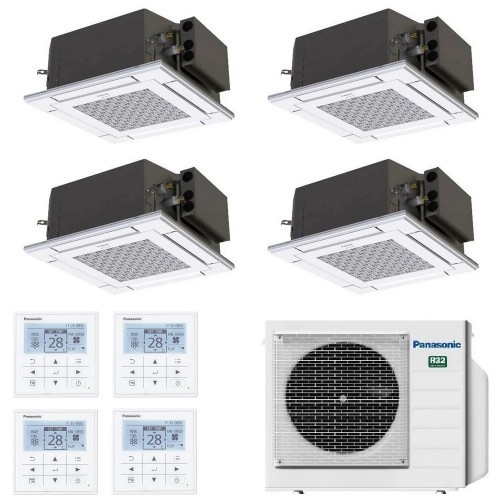 Panasonic Quadri Kassettengerät 2.5+2.5+2.5+5.0 kW CU-4Z80TBE S-25PY3E S-25PY3E S-25PY3E S-50PY3E Klimaanlagen 60 x 60 4 wege...