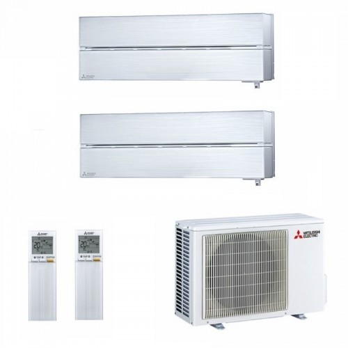 Mitsubishi Duo Split 9000+9000 Btu MXZ-2F42VF4 MSZ-LN25VG2V MSZ-LN25VG2V Klimageräte Weiß Strahlend Diamond WiFi MSZ-LN-V-9+9...