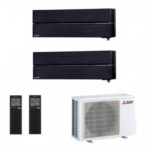 Mitsubishi Duo Split 9000+9000 Btu MXZ-2F53VF4 MSZ-LN25VG2B MSZ-LN25VG2B Klimageräte Schwarz Onyx Diamond WiFi MSZ-LN-B-9+9-M...