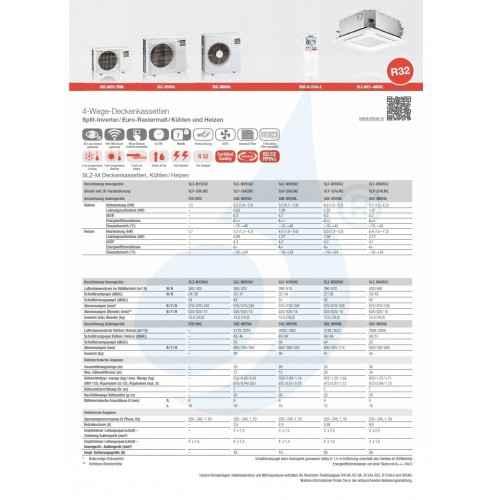 Mitsubishi Mono Split 21000 Btu SLZ-M60FA2 SUZ-M60VA Klimageräte Kassettengerät 6.0 kW SLZ-M WiFi Optional A++ A+ R-32 SLZ-M6...