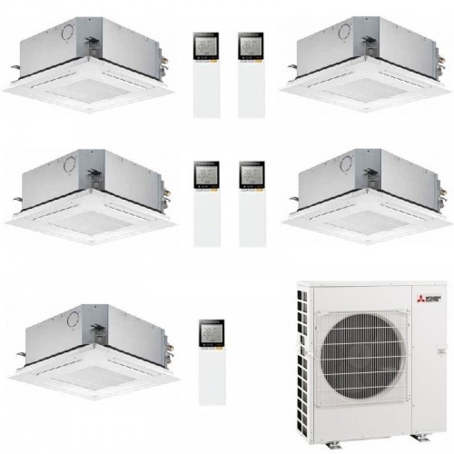 Mitsubishi Penta Split 9+9+9+9+12 SLZ-M MXZ-5F102VF2 Klimageräte Kassettengerät 2.5+2.5+2.5+2.5+3.5 kW R-32 Weiß WiFi Optiona...