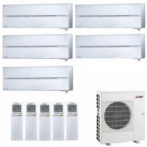 Mitsubishi Penta Split 9+9+9+9+9 Weiß Strahlend MXZ-5F102VF2 Klimageräte Diamond 2.5+2.5+2.5+2.5+2.5 kW R-32 WiFi MSZ-LN-V-9+...