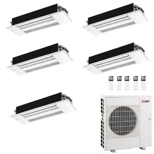 Mitsubishi Penta Split 9+9+9+9+9 MLZ-KP MXZ-5F102VF2 Klimageräte Kassettengerät 2.5+2.5+2.5+2.5+2.5 kW R-32 Weiß WiFi Optiona...