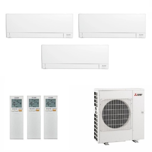 Mitsubishi Trio Split 9+9+18 Btu MXZ-3F54VF4 MSZ-AY25VGKP MSZ-AY25VGKP MSZ-AY50VGKP Klimageräte Standard Weiß MSZ-AY-9+9+18-M...