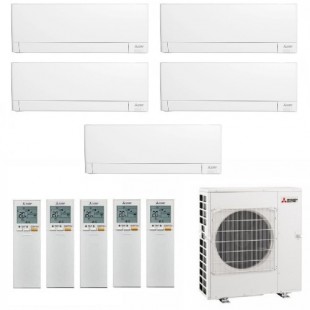 Mitsubishi Penta Split 9+9+9+9+9 Btu MSZ-AY-VGKP 2023 MXZ-5F102VF2 Klimageräte Standard 2.5+2.5+2.5+2.5+2.5 kW R-32 WiFi MSZ-...