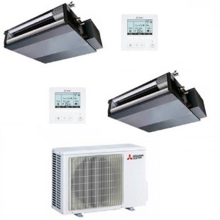 Mitsubishi Duo Split 9+9 MXZ-2F42VF4 SEZ-M25DA2 SEZ-M25DA2 Klimageräte Kanaleinbaugeräte Steuerdraht SEZ-M R-32 2.5+2.5 kW SE...