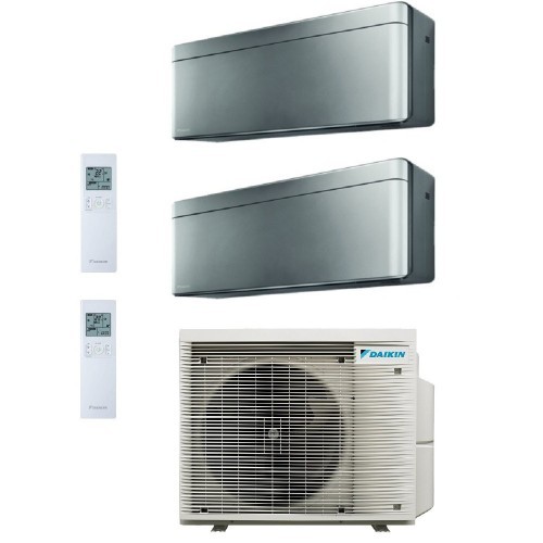 Daikin Duo Split Stylish 7000+12000 Btu 2MXM50A9 FTXA20CS FTXA35CS Klimaanlagen 2.0+3.5 kW WiFi R-32 Stylish Total Silver FTX...