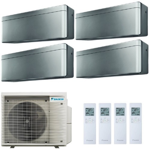 Daikin Quadri Split 7+7+7+9 Stylish 4MXM68A9 FTXA20CS FTXA20CS FTXA20CS FTXA25CS Klimaanlagen Stylish Total Silver WiFi FTXA-...