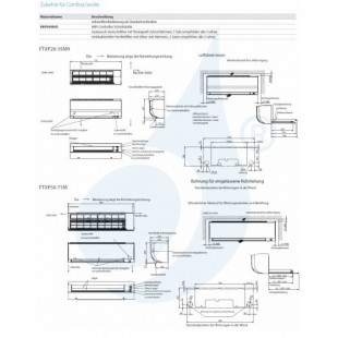 Daikin Mono Split 7000 Btu FTXP20N9 RXP20N9 Klimaanlagen Serie Comfora FTXP Weiß WiFi Optional 2.0 kW R-32 FTXP20N9+RXP20N9