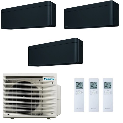 Daikin Trio Split Stylish 7+7+7 Btu 3MXM40A9 FTXA20CB FTXA20CB FTXA20CB Klimaanlagen Stylish Total Black 2.0+2.0+2.0 kW WiFi ...