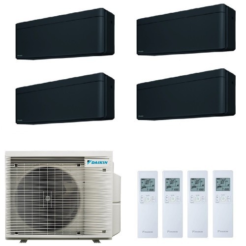 Daikin Quadri Split 9+9+9+9 Stylish 4MXM68A9 FTXA25CB FTXA25CB FTXA25CB FTXA25CB Klimaanlagen Stylish Total Black WiFi FTXA-C...