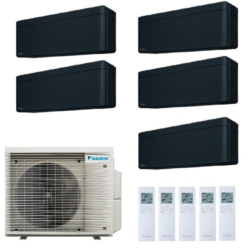 Daikin Penta Split 9+9+9+12+12 5MXM90A9 FTXA25CB FTXA25CB FTXA25CB FTXA35CB FTXA35CB Klimaanlagen Stylish Total Black WiFi FT...