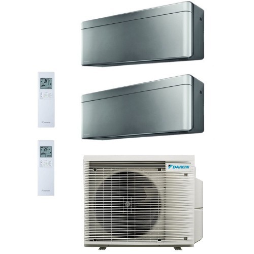 Daikin Duo Split Stylish 7000+15000 Btu 2MXM68A9 FTXA20CS FTXA42CS Klimaanlagen 2.0+4.2 kW WiFi R-32 Stylish Total Silver FTX...