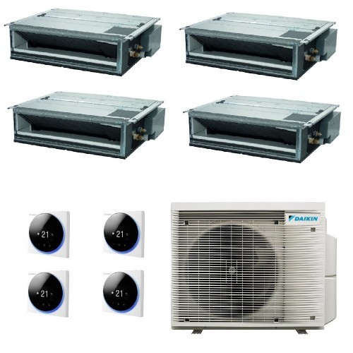 Daikin Quadri Split Kanal 9+9+9+9 4MXM68A9 FDXM25F9 FDXM25F9 FDXM25F9 FDXM25F9 Klimaanlagen mit Madoka-Drahtsteuerung FDXM-F9...