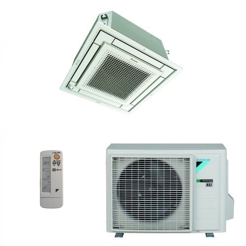 Daikin Mono Split Kassettengerät 21000 Btu FFA60A9 RXM60R Klimaanlagen mit Fernbedienung R-32 WiFi Optional A+ A+ FFA60A9+BRC...