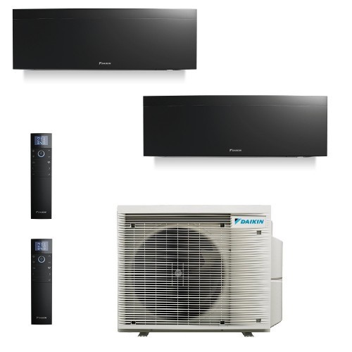 Daikin Duo Split Emura 7000+9000 Btu 2MXM40A9 FTXJ20AB FTXJ25AB Klimaanlagen 2.0+2.5 kW WiFi R-32 Emura 3 Schwarz FTXA-AB-7+9...