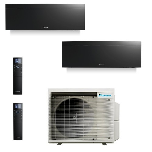 Daikin Duo Split Emura 7000+18000 Btu 2MXM68A9 FTXJ20AB FTXJ50AB Klimaanlagen 2.5+3.5 kW WiFi R-32 Emura 3 Schwarz FTXA-AB-7+...