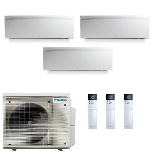 Daikin Trio Split Emura 7+7+9 Btu 3MXM40A9 FTXJ20AW FTXJ20AW FTXJ25AW Klimaanlagen Emura 3 Weiß 2.0+2.0+2.5 kW WiFi FTXA-AW-7...