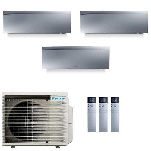 Daikin Trio Split Emura 7+7+7 Btu 3MXM40A9 FTXJ20AS FTXJ20AS FTXJ20AS Klimaanlagen Emura 3 Silber 2.0+2.0+2.0 kW WiFi FTXA-AS...