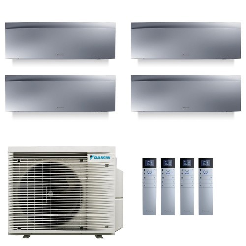 Daikin Quadri Split 7+7+7+9 Emura 4MXM68A9 FTXJ20AS FTXJ20AS FTXJ20AS FTXJ25AS Klimaanlagen Emura 3 Silber WiFi FTXA-AS-7+7+7...