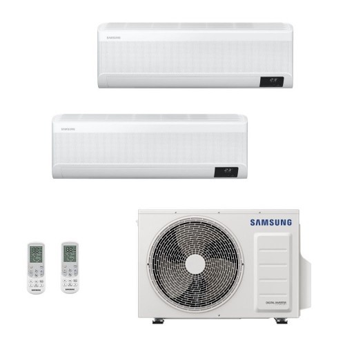 Samsung Klimaanlagen Duo Split WindFree ELITE 7000+9000 Btu + AJ040TXJ2KG/EU R-32 A+++ A++ Stimmenkontrolle WiFi 2.0+2.5 kW A...