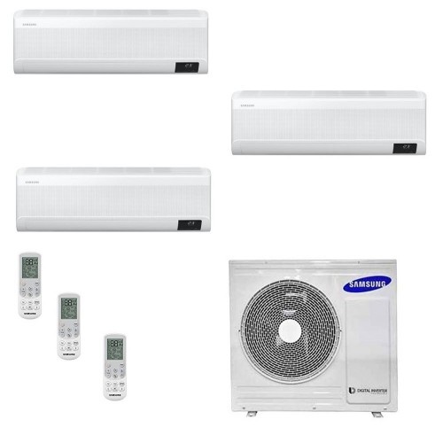 Samsung Klimaanlagen Trio Split WindFree ELITE 7000+7000+12000 Btu + AJ052TXJ3KG/EU R-32 A+++ A+ Stimmenkontrolle WiFi AR0707...