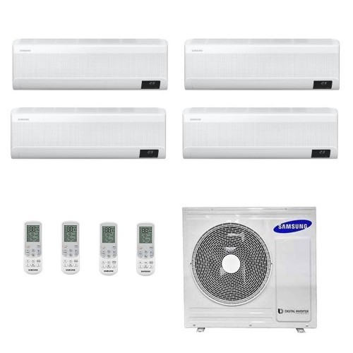 Samsung Klimaanlagen Quadri Split Serie WindFree ELITE 7+7+7+7 Btu + AJ080TXJ4KG/EU R-32 A++ A+ Stimmenkontrolle WiFi AR07070...