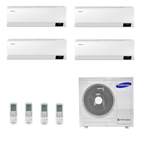 Samsung Klimaanlagen Quadri Split Serie Cebu Wi-Fi 7+7+7+7 Btu + AJ080TXJ4KG/EU R-32 A++ A+ Stimmenkontrolle WiFi AR07070707T...