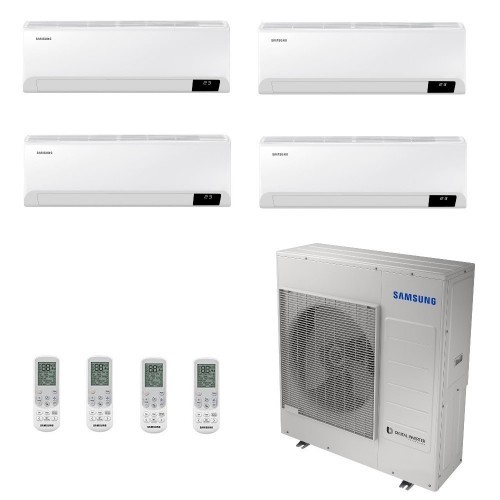 Samsung Klimaanlagen Quadri Split Serie Cebu Wi-Fi 9+9+9+9 Btu + AJ100TXJ5KG/EU R-32 A++ A+ Stimmenkontrolle Alexa Google AR0...