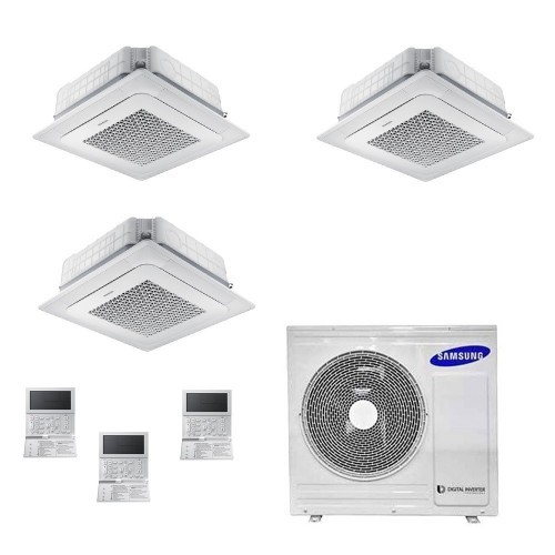 Samsung Klimaanlagen Trio Split Kassettengerät 4 Luftauslässe Mini WindFree 7000+7000+7000 Btu R-32 AJ052TXJ3KG/EU A+++ A+ AJ...