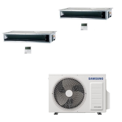 Samsung Klimaanlagen Duo Split Kanaleinbaugeräte Geringe/Mittlere Prävalenz 9000+9000 Btu R-32 AJ050TXJ2KG/EU A+++ A++ AJ0909...