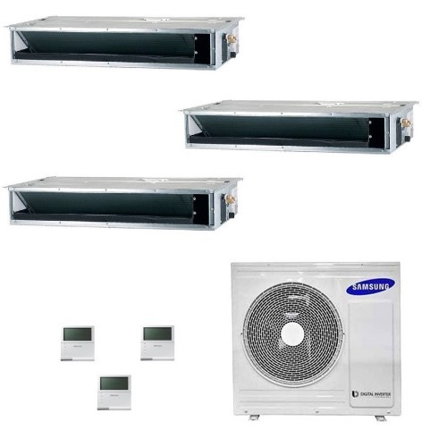 Samsung Klimaanlagen Trio Split Kanaleinbaugeräte Geringe/Mittlere Prävalenz 9000+9000+12000 Btu R-32 AJ052TXJ3KG/EU A+++ A+ ...