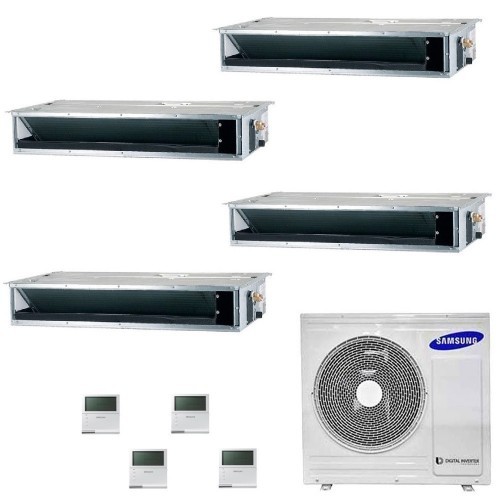 Samsung Klimaanlagen Quadri Split Kanaleinbaugeräte Geringe/Mittlere Prävalenz 9+9+9+9 Btu R-32 AJ080TXJ4KG/EU A++ A+ AR09090...