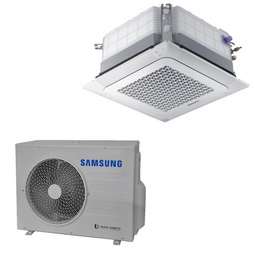 Samsung Gewerbeklimaanlagen Mono Split Kassettengerät 4 Luftauslässe WindFree Einzelphase Gas R-32 18000 Btu 5.2 kW A++ A+ AC...