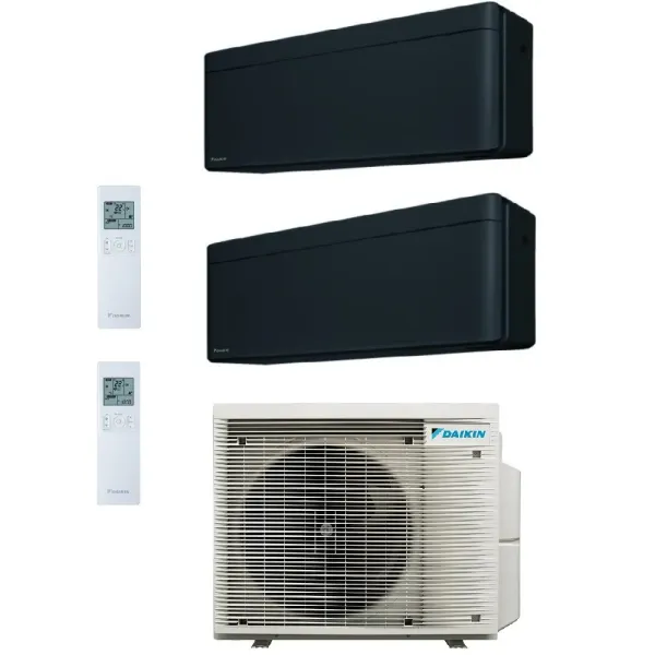 Daikin Duo Split Stylish 7000+12000 Btu 2MXM40A9 FTXA20CB FTXA35CB Klimaanlagen 2.0+3.5 kW WiFi R-32 Stylish Total Black FTXA...