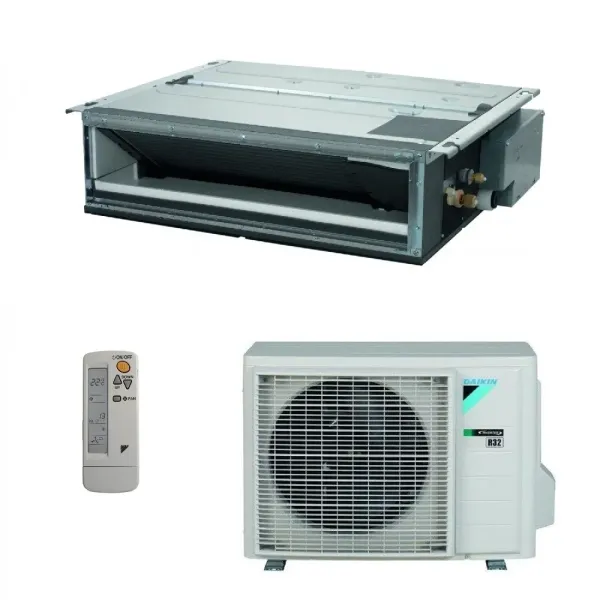 Daikin Mono Split Kanal 9000 Btu FDXM25F9 RXM25R9 Klimaanlagen mit Fernbedienung R-32 WiFi Optional FDXM25F9+BRC4C65+RXM25R9