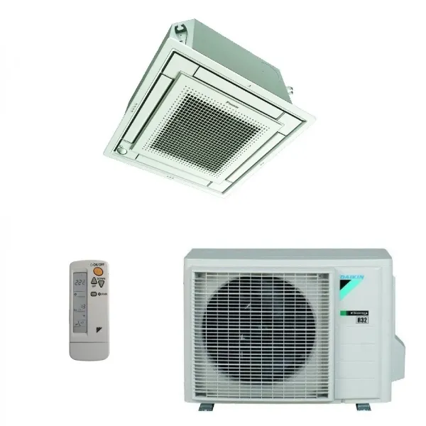 Daikin Mono Split Kassettengerät 18000 Btu FFA50A9 RXM50R Klimaanlagen mit Fernbedienung R-32 WiFi Optional A+ A FFA50A9+BRC7...