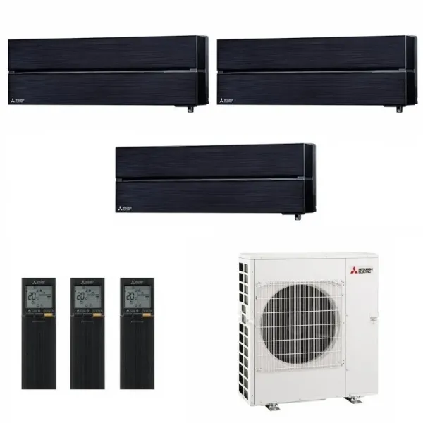 Mitsubishi Trio Split 9+9+9 Btu Schwarz Onyx MXZ-3F54VF4