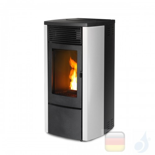 MCZ Pelletöfen serie Ego Air 8 UP! M1 8.1 kW metal Weiß 7119003 Maestro-Fernbedienung mit Raumthermostat A+ MCZ-7119003-6914019