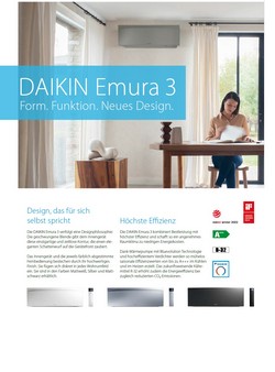 Klimaanlagen Daikin Mono Split FTXJ25AW RXJ25A Emura 3 Weiß