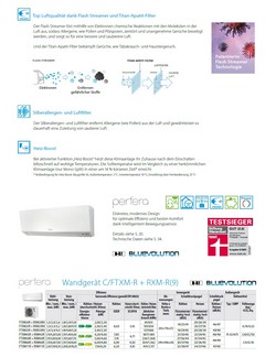 Klimaanlagen Daikin Mono Split FTXM60R RXM60R Perfera FTXM-R