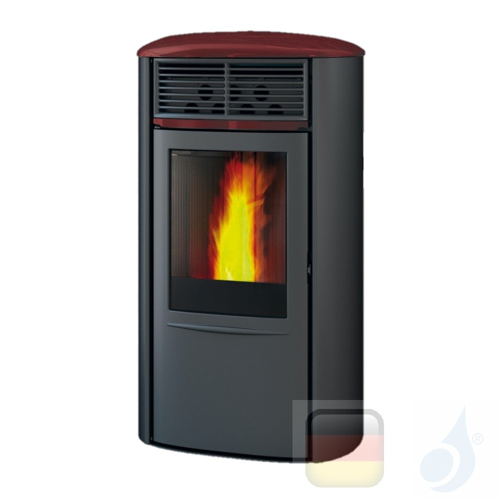 Pelletofen Edilkamin 8.0 kW Aris UP Plus stahl-keramic Bordeaux