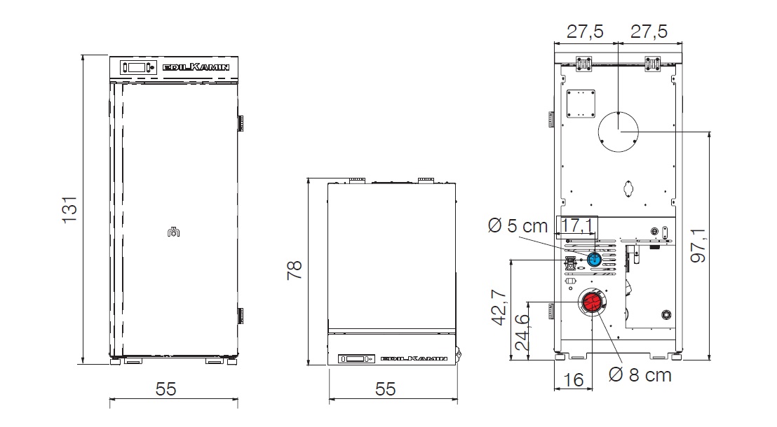 Pellets Heizkessel Edilkamin 29.2 kW Gora 29