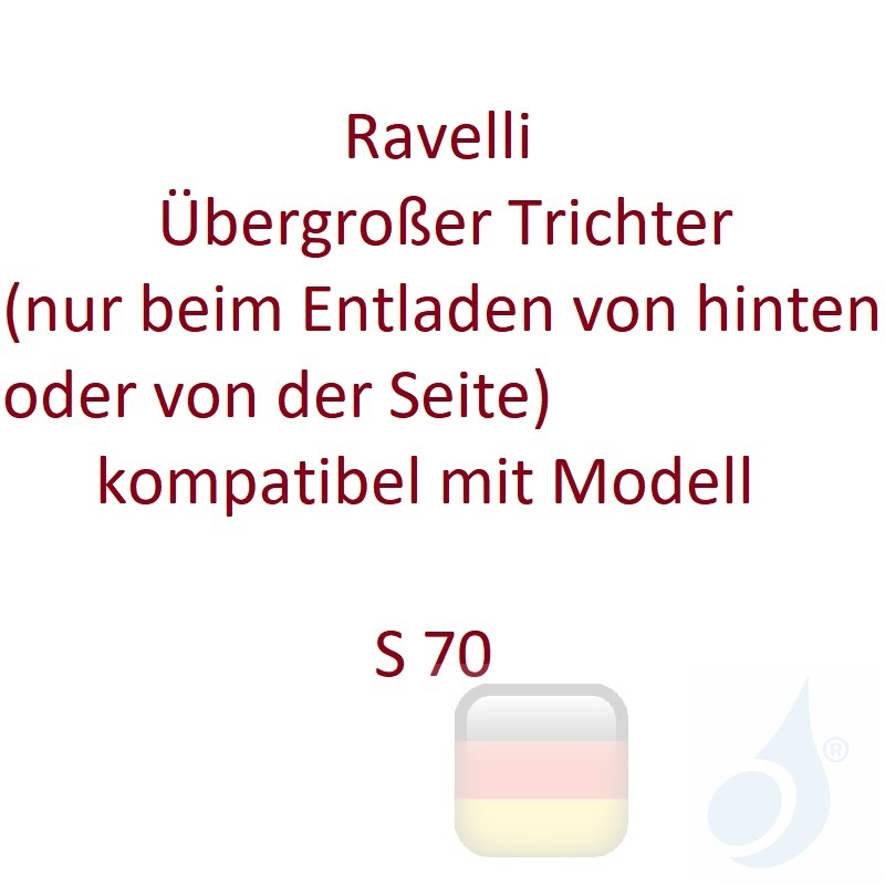 Übergroßer Trichter Ravelli kompatibel mit Modell S 70